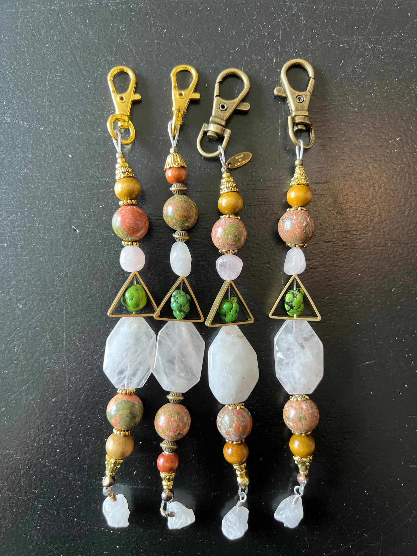 Rose Quartz + Turquoise + Unakite Personal Intention Clasp