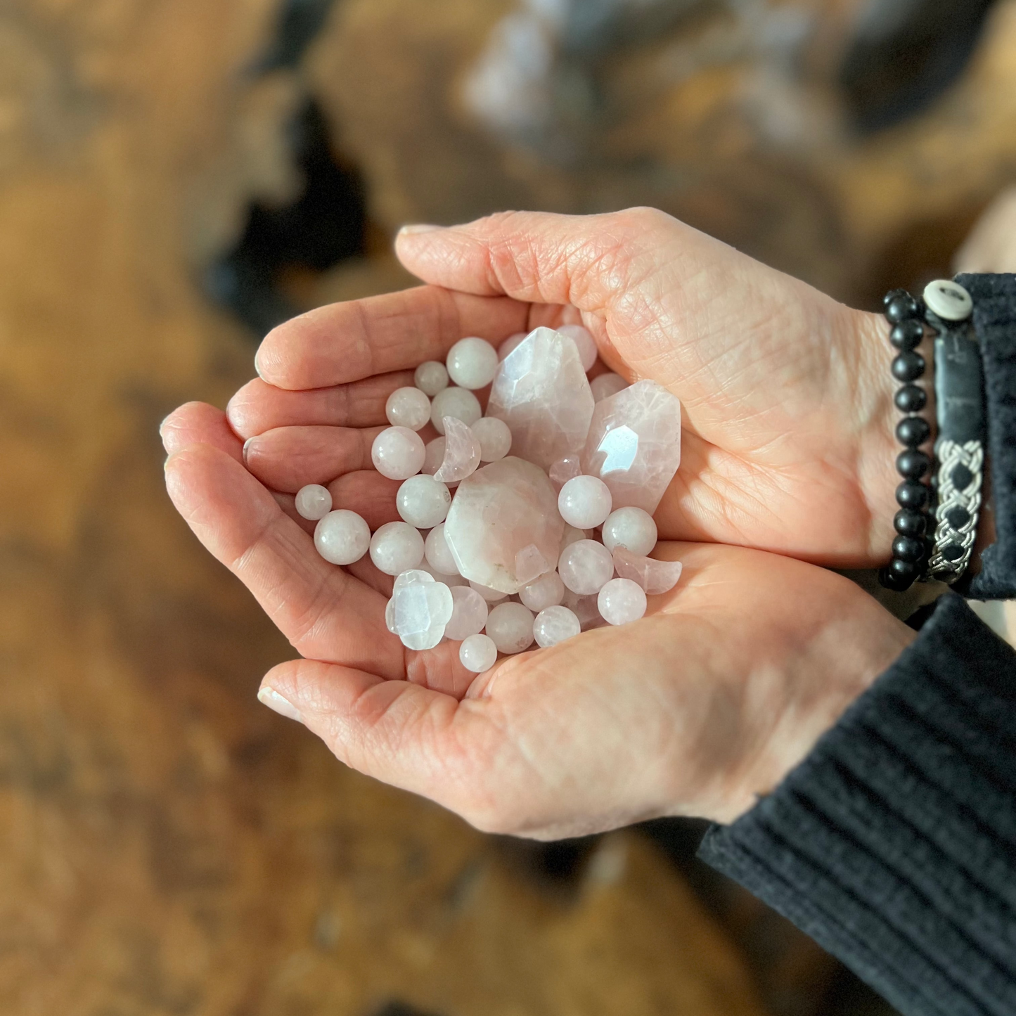 Rose Quartz + Turquoise + Unakite Single Bell