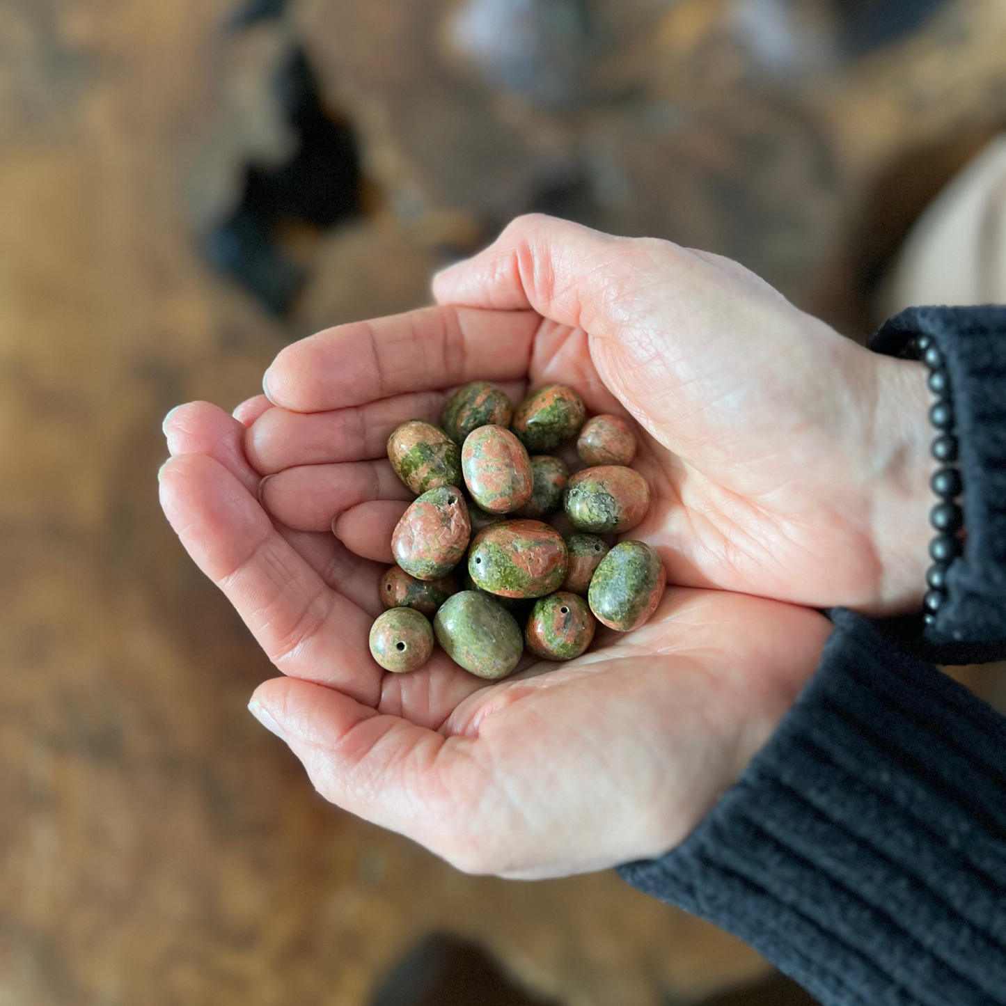 Rose Quartz + Turquoise + Unakite Personal Intention Clasp