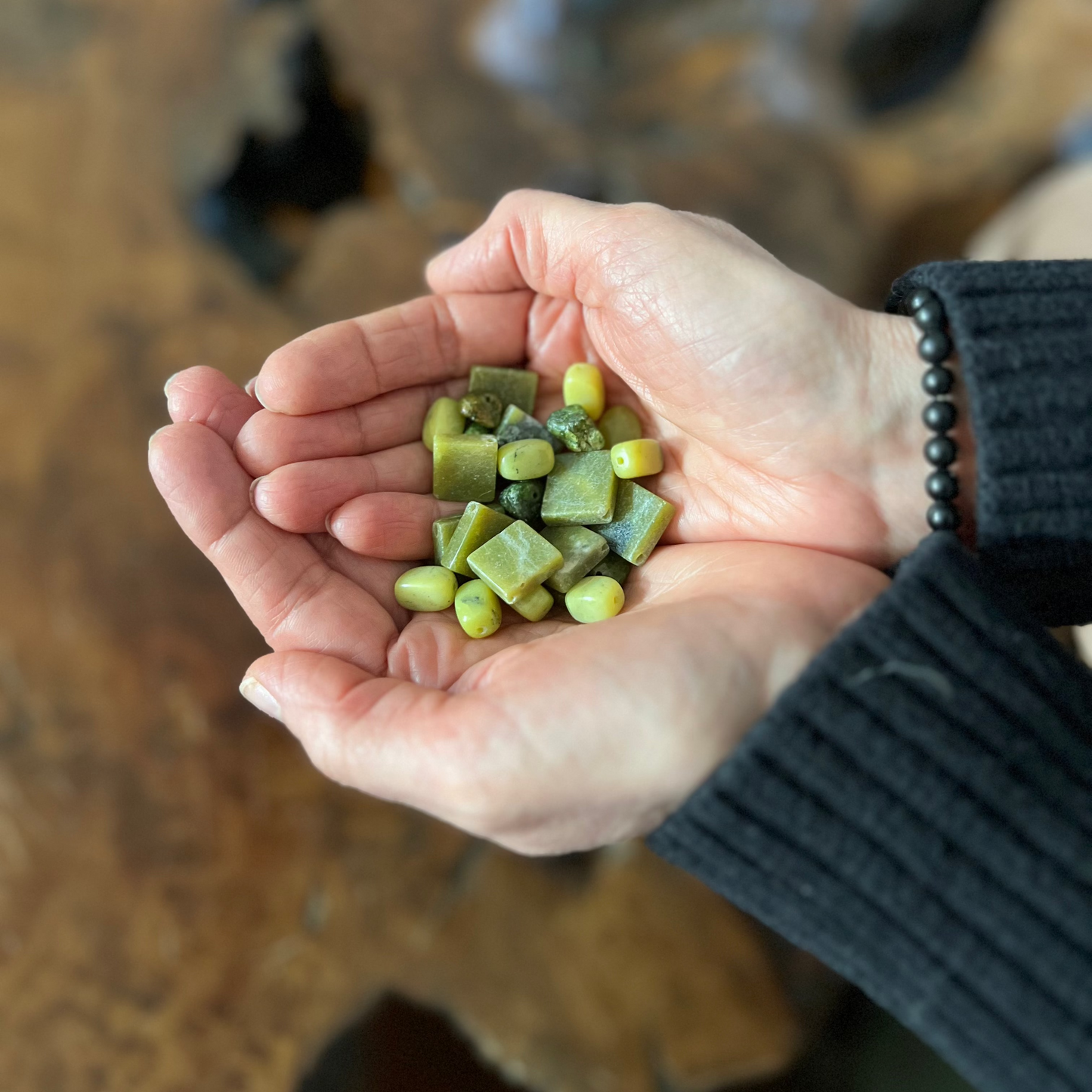 Citrine + Jade + Serpentine Single Bell