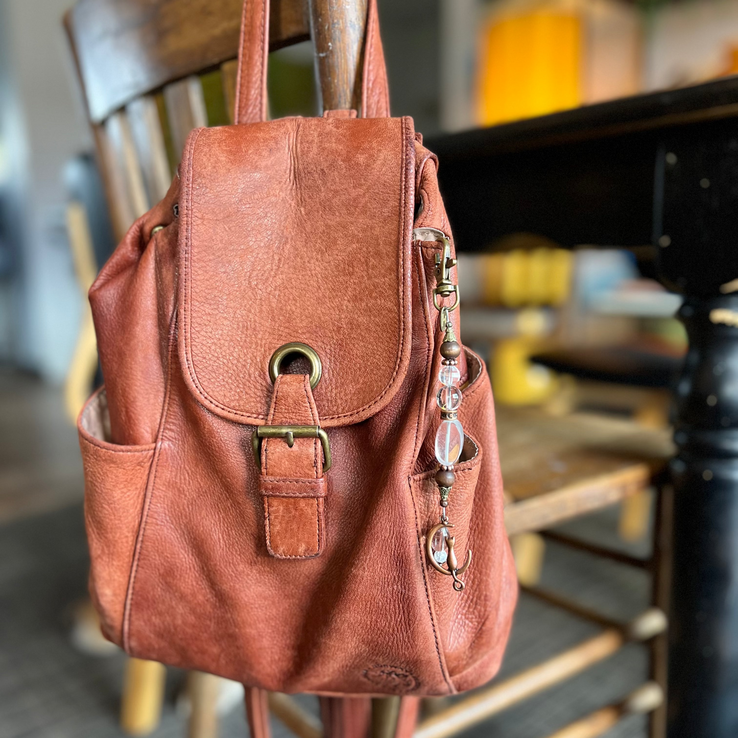 Clear Quartz Personal Intention Clasp with Cat on the Moon