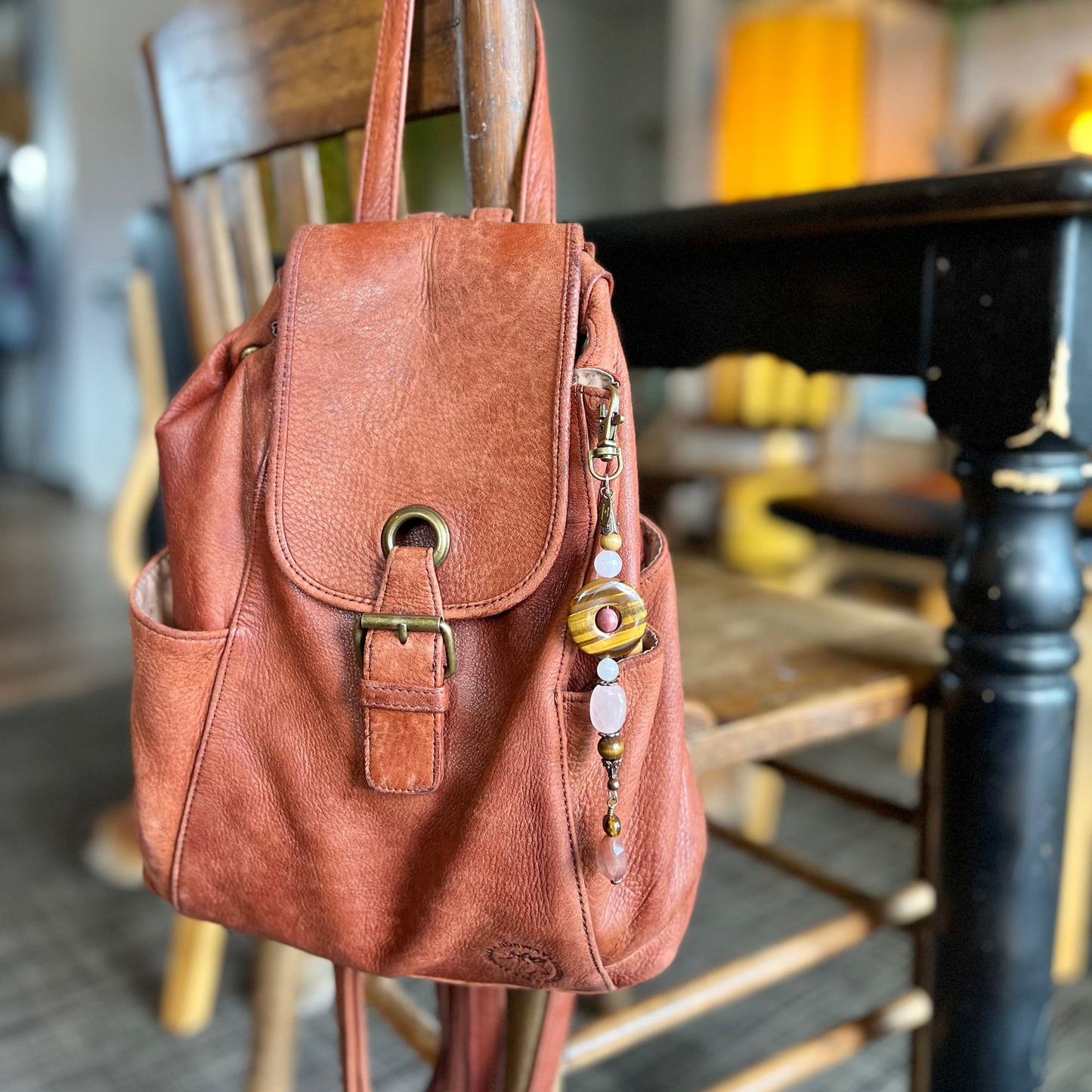 Rhodonite + Rose Quartz + Rutilated Quartz + Tiger's Eye Personal Intention Clasp