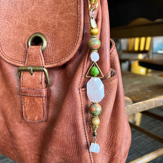 Rose Quartz + Turquoise + Unakite Personal Intention Clasp