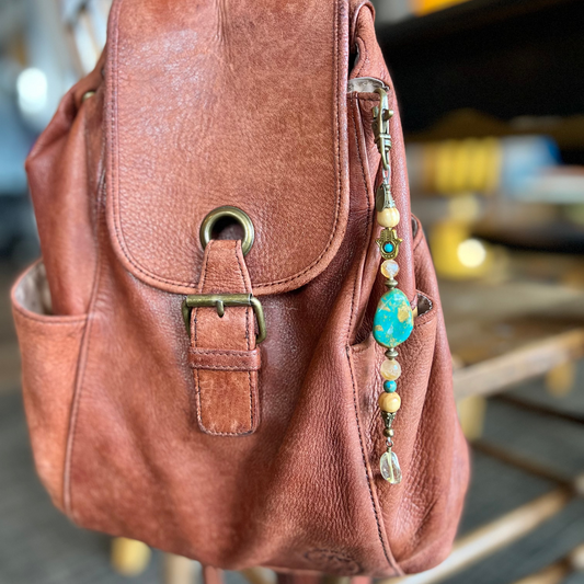 Citrine + Turquoise Personal Intention Clasp with Hamsa Hand