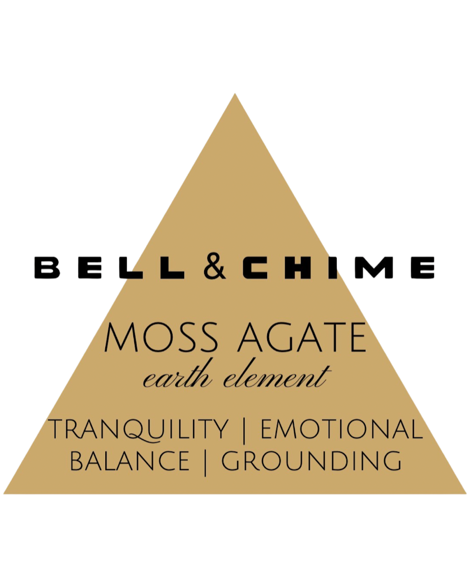 Bell & Chime: Moss Agate Earth Element "Tranquility, Emotional Balance, Grounding"