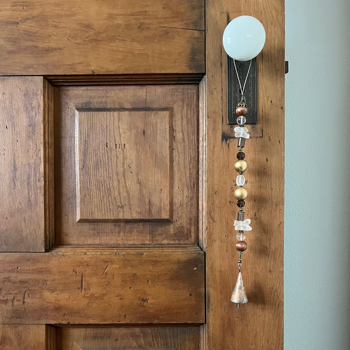 Clear Quartz + Smoky Quartz Single Bell